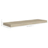 Flytende vegghyller 2 stk eik 80x23,5x3,8 cm MDF