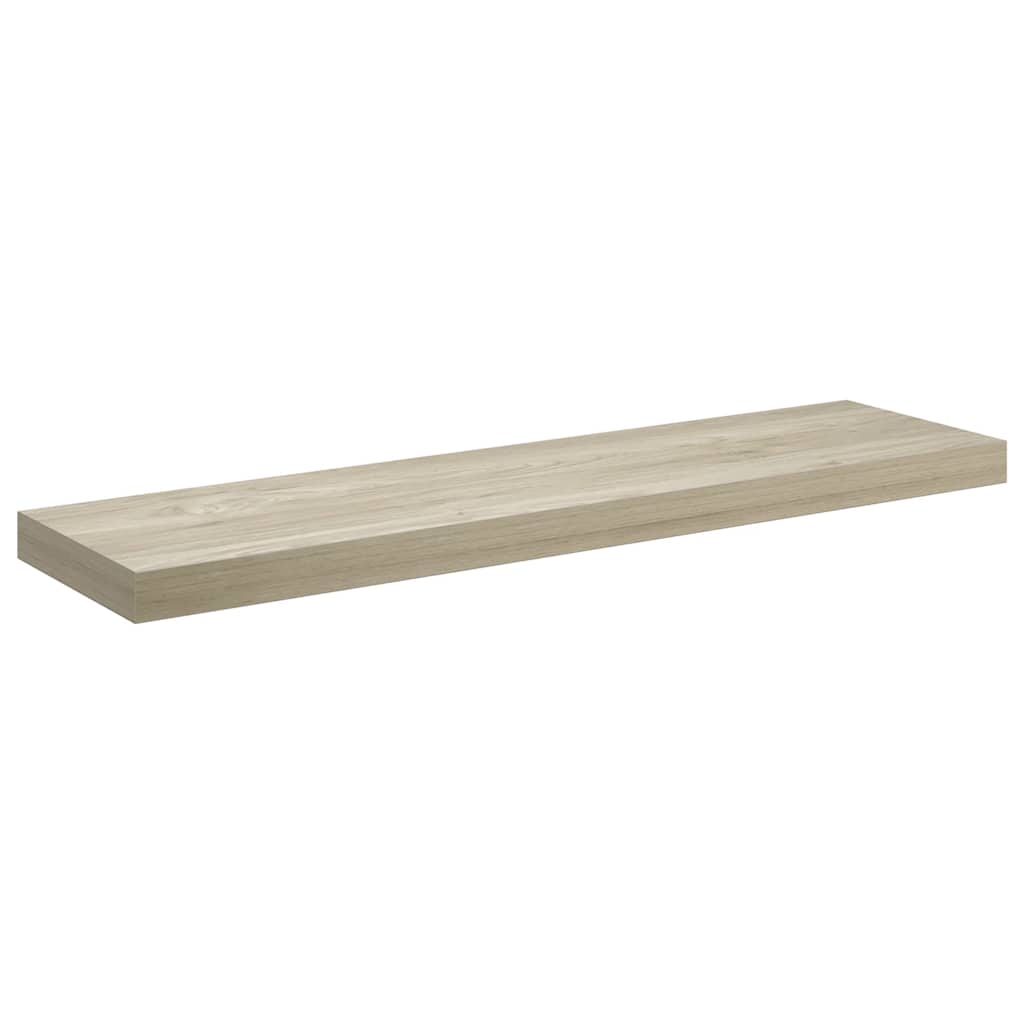 Flytende vegghyller 4 stk eik 90x23,5x3,8 cm MDF