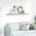 Flytende vegghylle eik 120x23,5x3,8 cm MDF