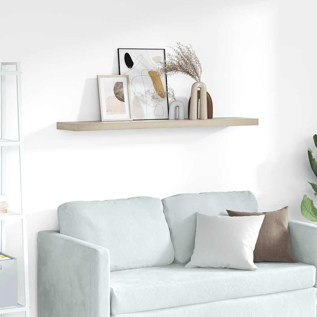 Flytende vegghylle eik 120x23,5x3,8 cm MDF