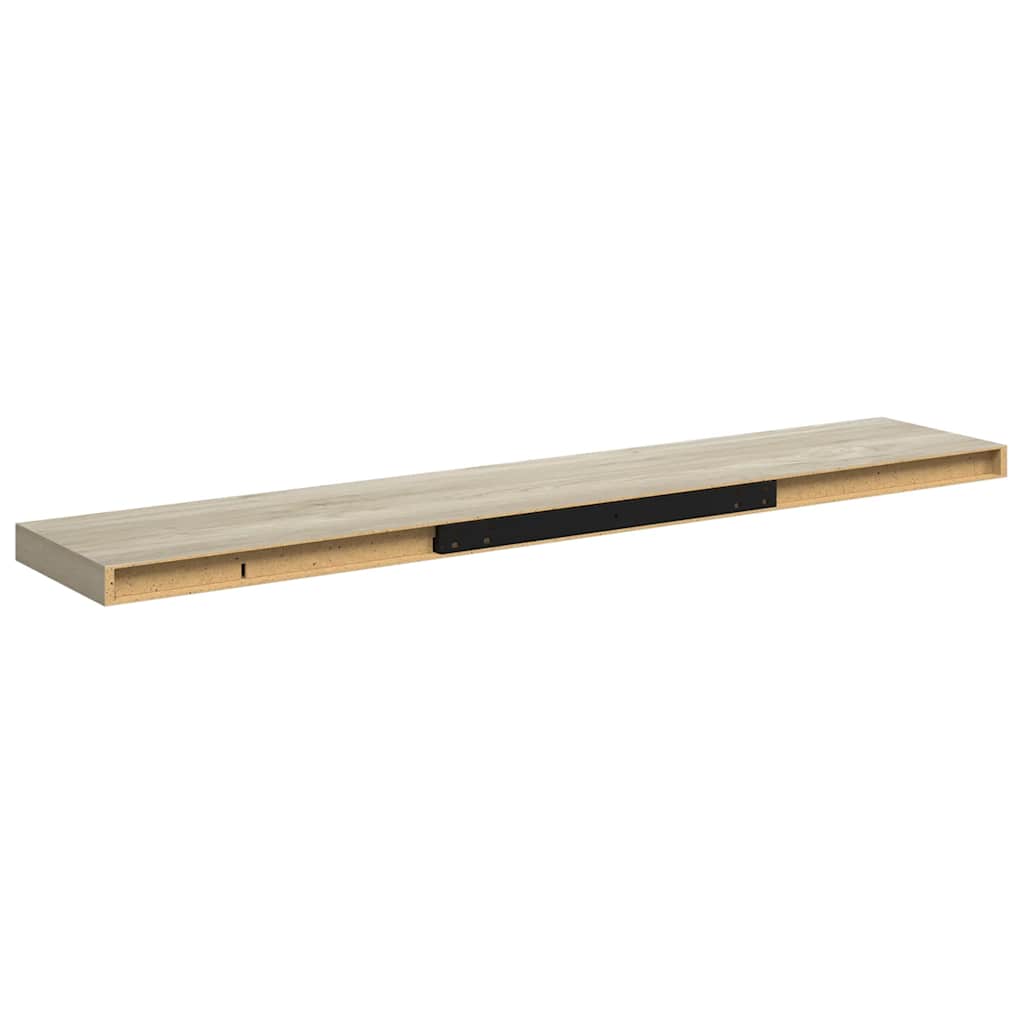 Flytende vegghyller 4 stk eik 120x23,5x3,8 cm MDF vidaXL