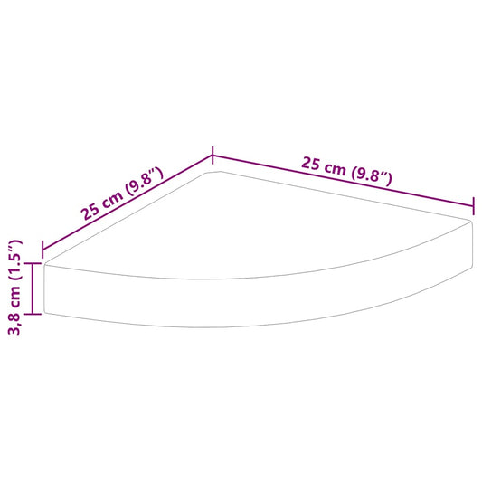 Flytende hjørnehyller 4 stk høyglans hvit 25x25x3,8 cm MDF vidaXL
