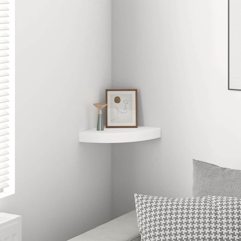 Flytende vegghylle hvit 25x25x3,8 cm MDF