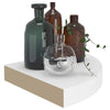 Flytende vegghylle hvit 25x25x3,8 cm MDF
