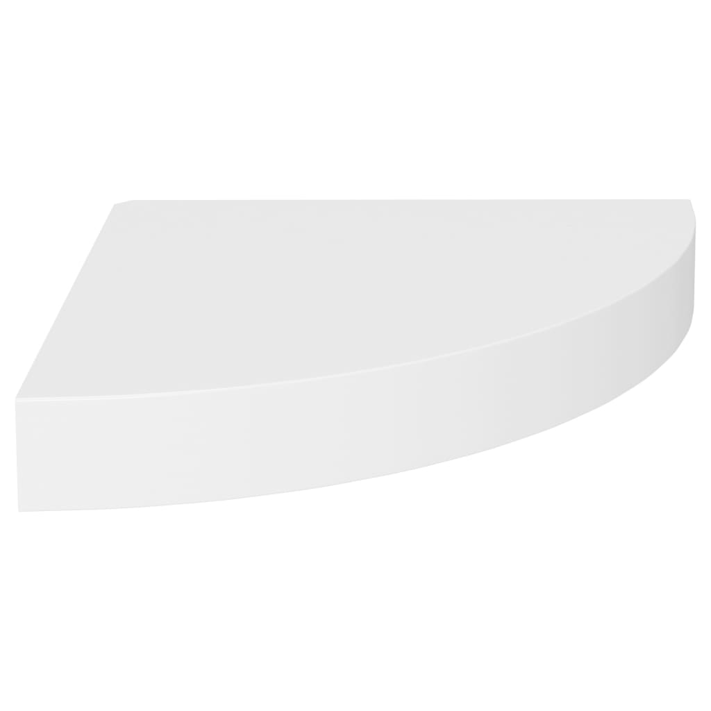 Flytende vegghyller 2 stk hvit 25x25x3,8 cm MDF