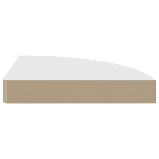 Flytende vegghyller 2 stk hvit 25x25x3,8 cm MDF