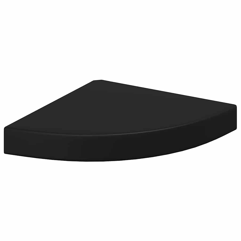Flytende vegghyller 2 stk svart 25x25x3,8 cm MDF