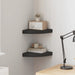 Flytende vegghyller 2 stk svart 25x25x3,8 cm MDF