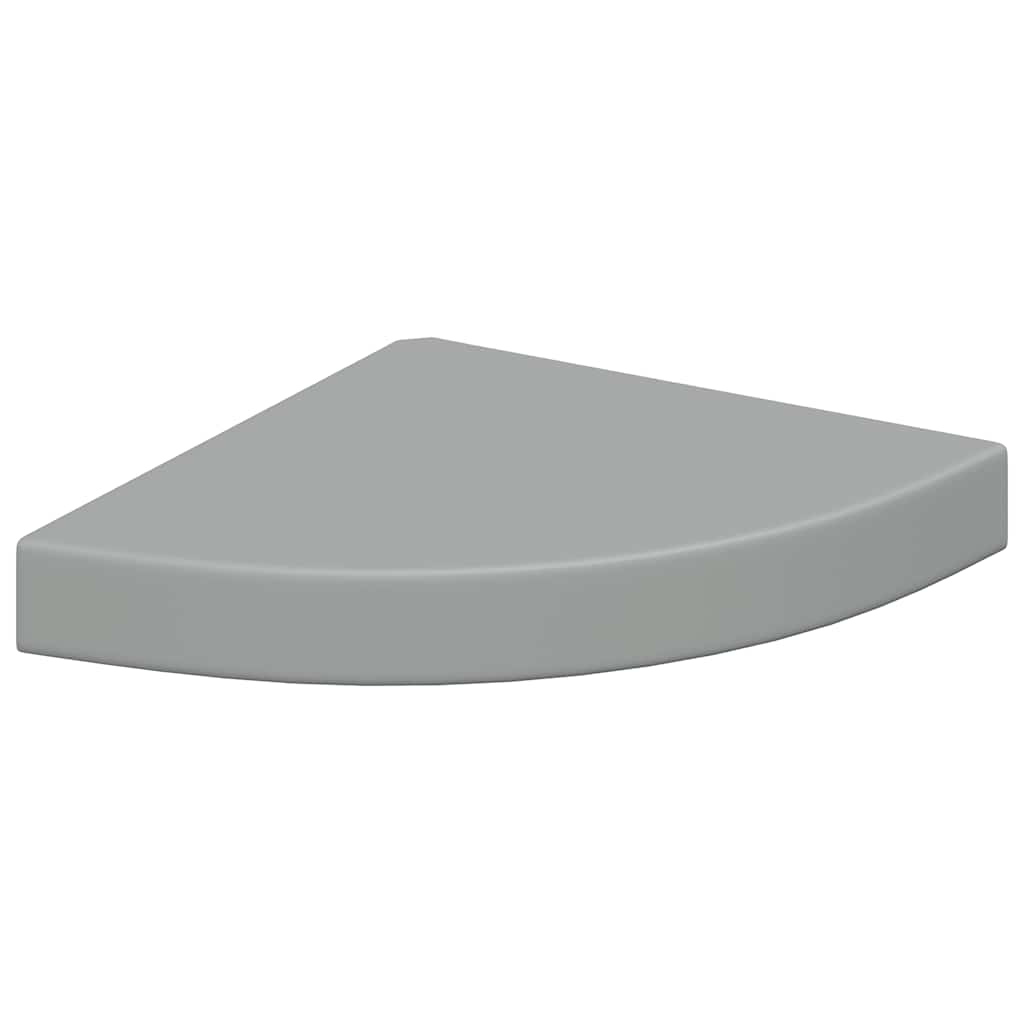 Flytende vegghyller 2 stk grå 25x25x3,8 cm MDF