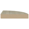Flytende vegghyller 2 stk eik 25x25x3,8 cm MDF