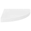 Flytende vegghyller 2 stk høyglans hvit 35x35x3,8 cm MDF
