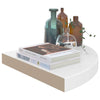 Flytende vegghyller 2 stk høyglans hvit 35x35x3,8 cm MDF