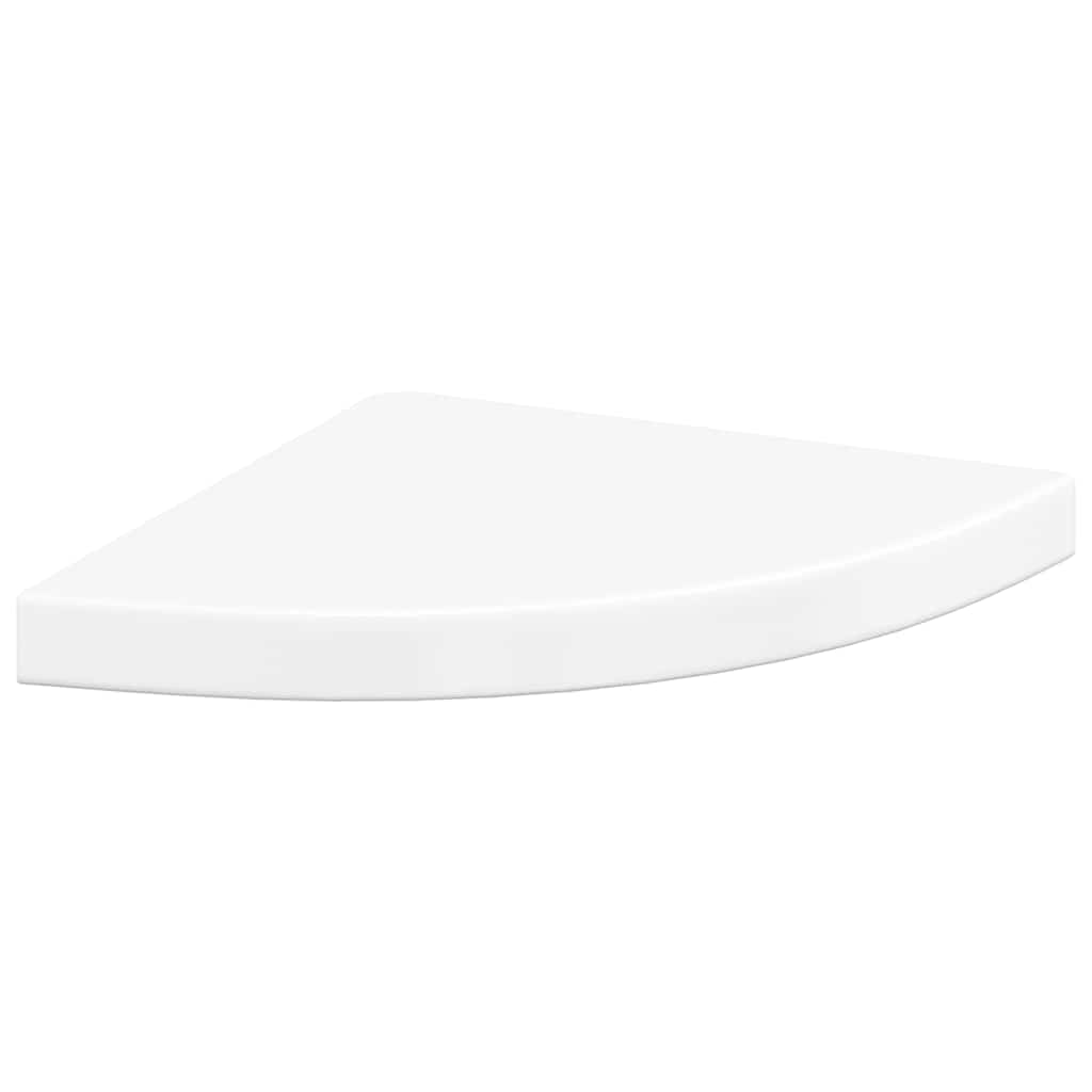 Flytende vegghyller 4 stk høyglans hvit 35x35x3,8 cm MDF