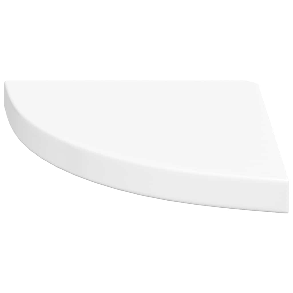 Flytende vegghyller 4 stk høyglans hvit 35x35x3,8 cm MDF