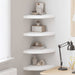 Flytende vegghyller 4 stk hvit 35x35x3,8 cm MDF