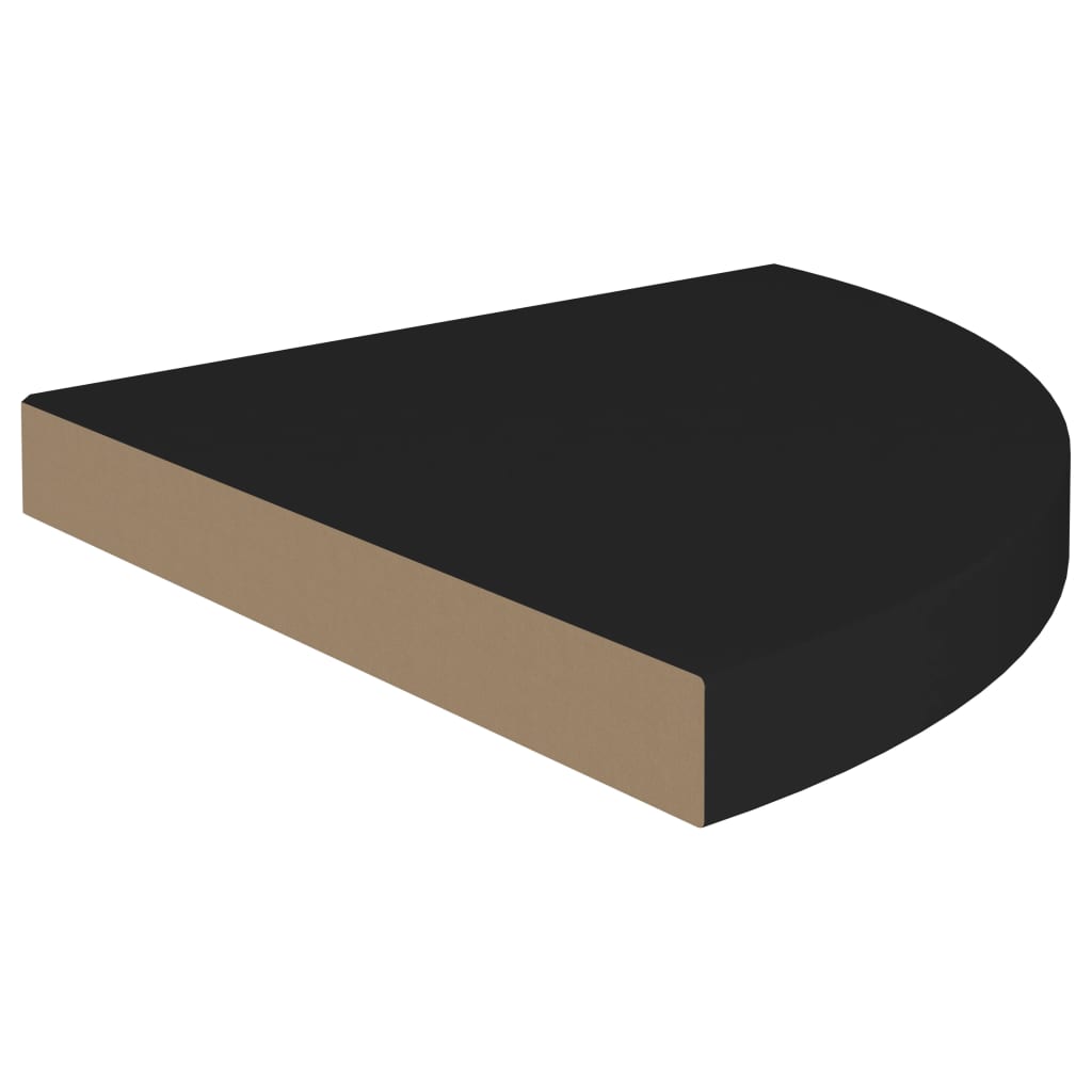 Flytende vegghylle svart 35x35x3,8 cm MDF