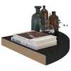 Flytende vegghylle svart 35x35x3,8 cm MDF