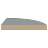 Flytende vegghyller 2 stk grå 35x35x3,8 cm MDF