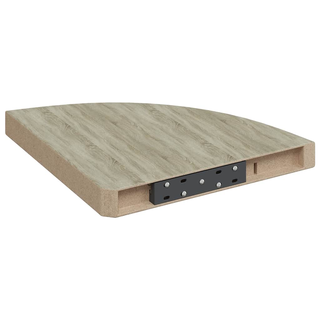Flytende vegghyller 2 stk eik 35x35x3,8 cm MDF