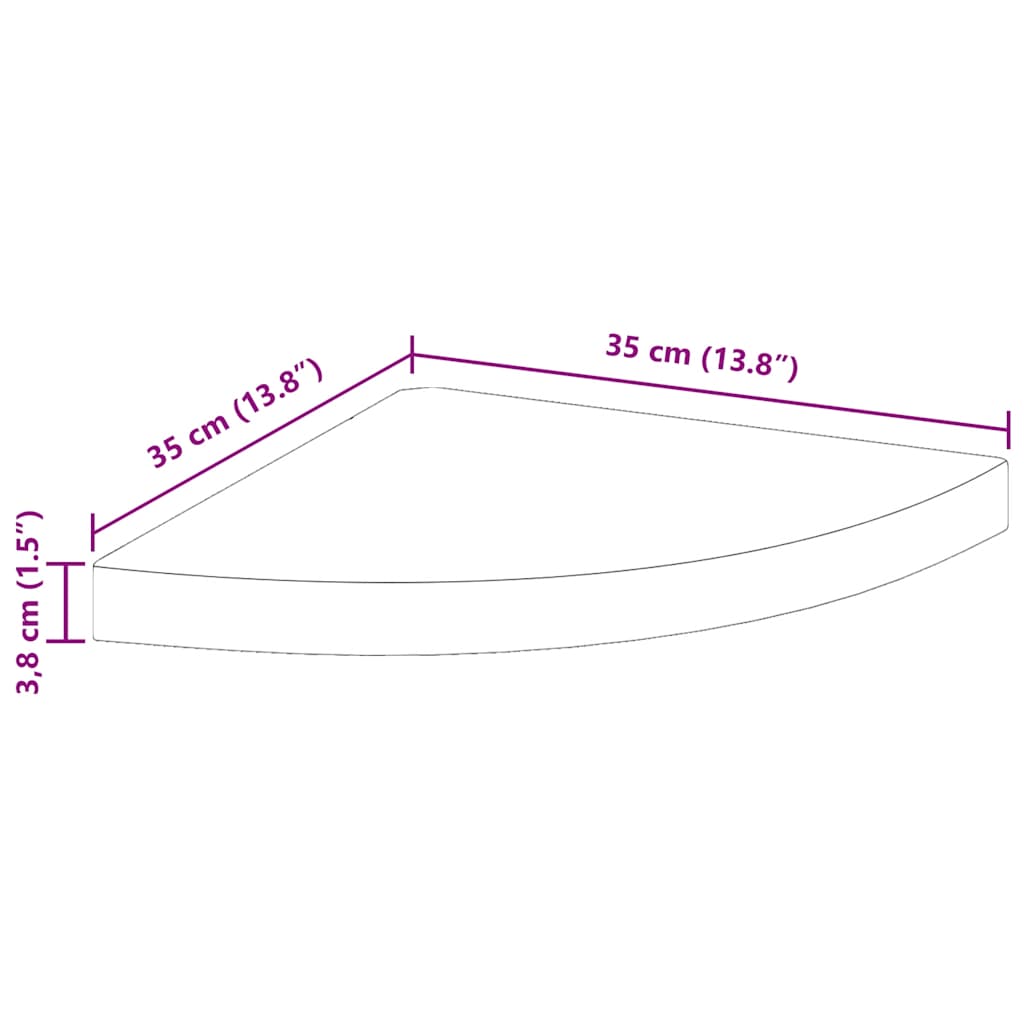 Flytende vegghyller 2 stk eik 35x35x3,8 cm MDF