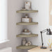 Flytende vegghyller 4 stk eik 35x35x3,8 cm MDF