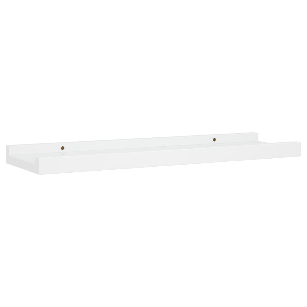 Flytende vegghyller 2 stk hvit 40x9x3 cm MDF