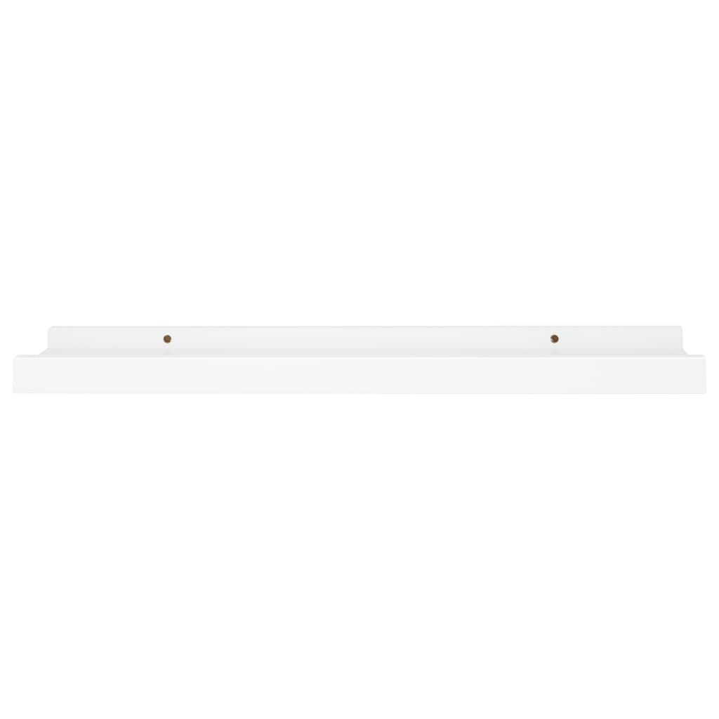 Flytende vegghyller 2 stk hvit 40x9x3 cm MDF