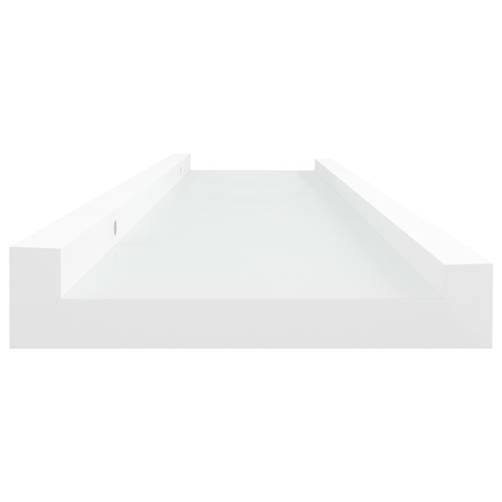 Flytende vegghyller 2 stk hvit 40x9x3 cm MDF