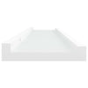 Flytende vegghyller 2 stk hvit 40x9x3 cm MDF