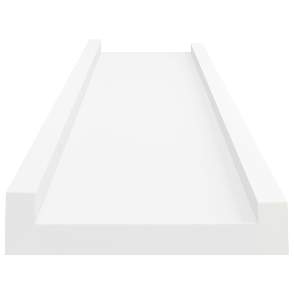 Flytende vegghyller 2 stk hvit 40x9x3 cm MDF