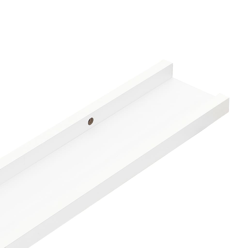 Flytende vegghyller 2 stk hvit 40x9x3 cm MDF