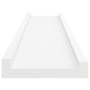 Flytende vegghyller 2 stk hvit 60x9x3 cm MDF
