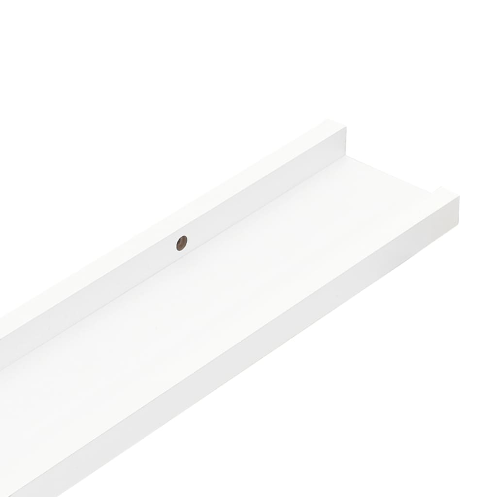 Flytende vegghyller 2 stk hvit 60x9x3 cm MDF