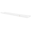 Flytende vegghyller 2 stk hvit 80x9x3 cm MDF