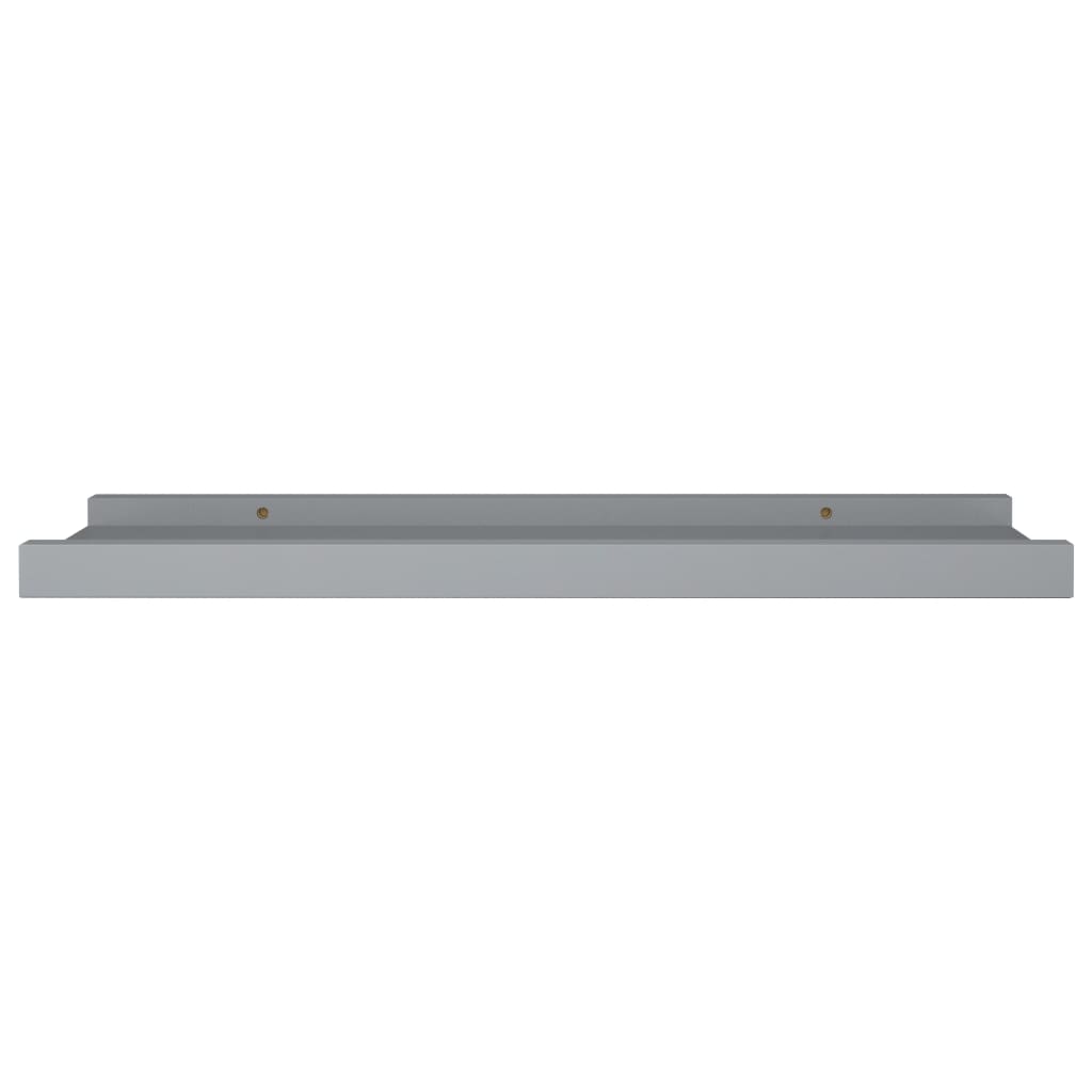 Flytende vegghyller 2 stk grå 40x9x3 cm MDF