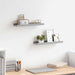 Flytende vegghyller 2 stk grå 40x9x3 cm MDF