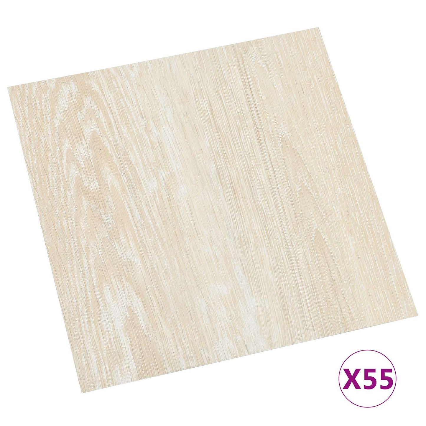 Gulvplanker 5,11 m² 55 pcs PVC Hvit og Beige