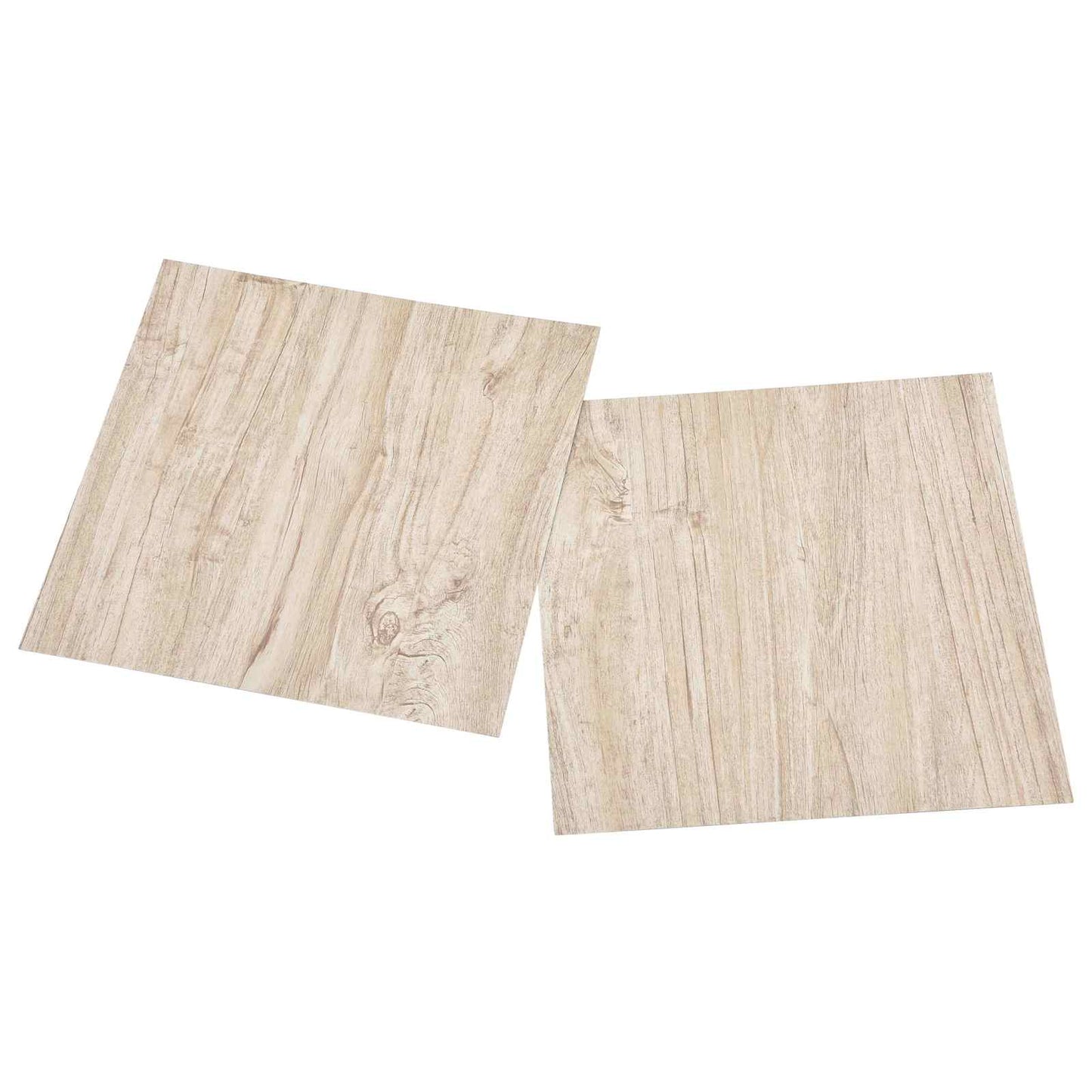 Gulvplanker 5,11 m² 55 pcs PVC Hvit og trefarge