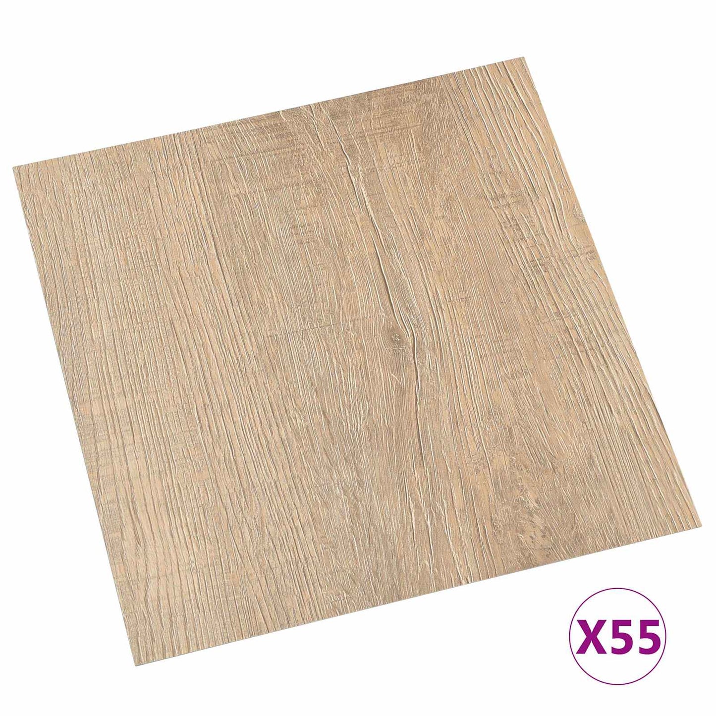 Gulvplanker 5,11 m² 55 pcs PVC Lys Grå, Mørk Brun