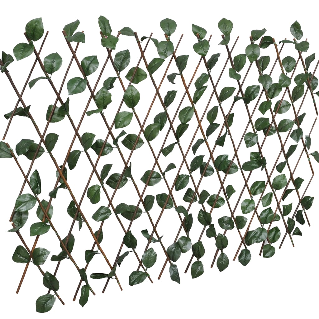 Espaliergjerder selje med kunstige blader 5 stk 180x30 cm