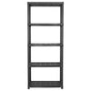 Oppbevaringshylle 5 nivåer svart 71x38x170 cm plast