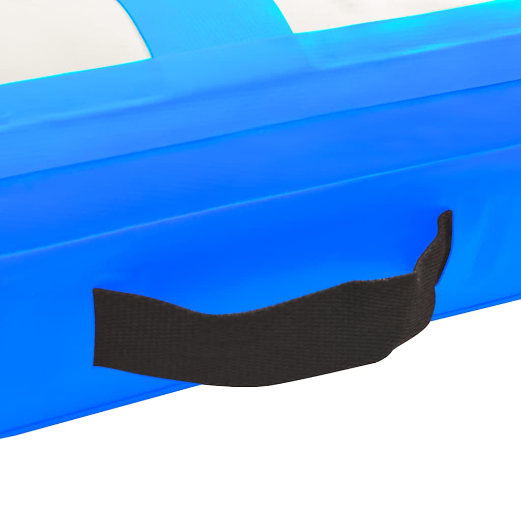 Oppblåsbar gymnastikkmatte med pumpe 60x100x15 cm PVC blå