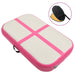 Oppblåsbar gymnastikkmatte med pumpe 60x100x20 cm PVC rosa