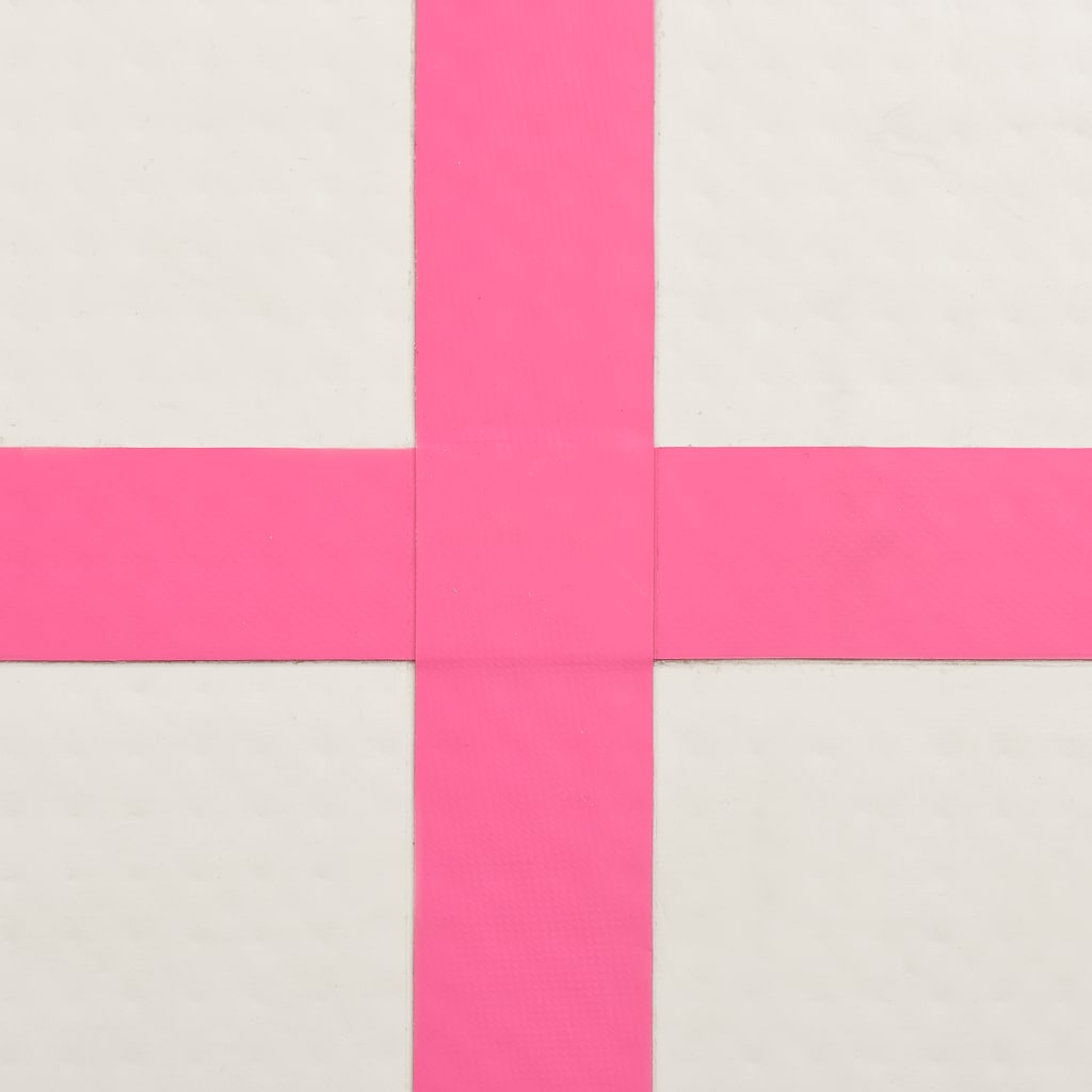 Oppblåsbar gymnastikkmatte med pumpe 60x100x20 cm PVC rosa