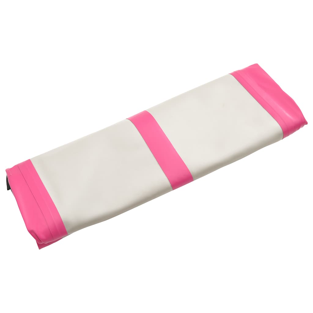 Oppblåsbar gymnastikkmatte med pumpe 700x100x15 cm PVC rosa
