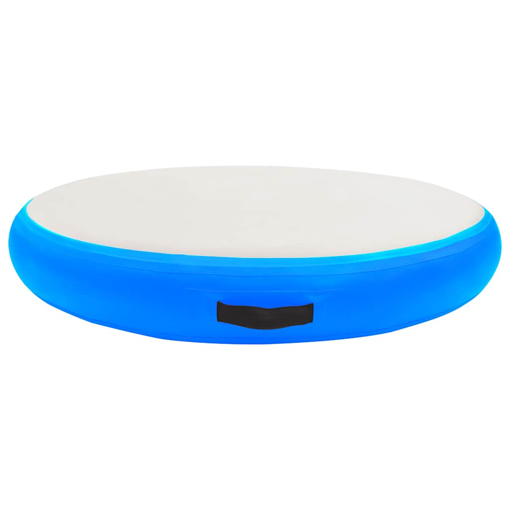 Oppblåsbar gymnastikkmatte med pumpe 100x100x15 cm PVC blå