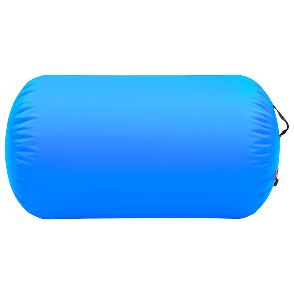 Oppblåsbar gymnastikkrull med pumpe 100x60 cm PVC blå