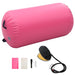 Oppblåsbar gymnastikkrull med pumpe 120x90 cm PVC rosa
