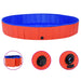 Sammenleggbart hundebasseng rød 200x30 cm PVC