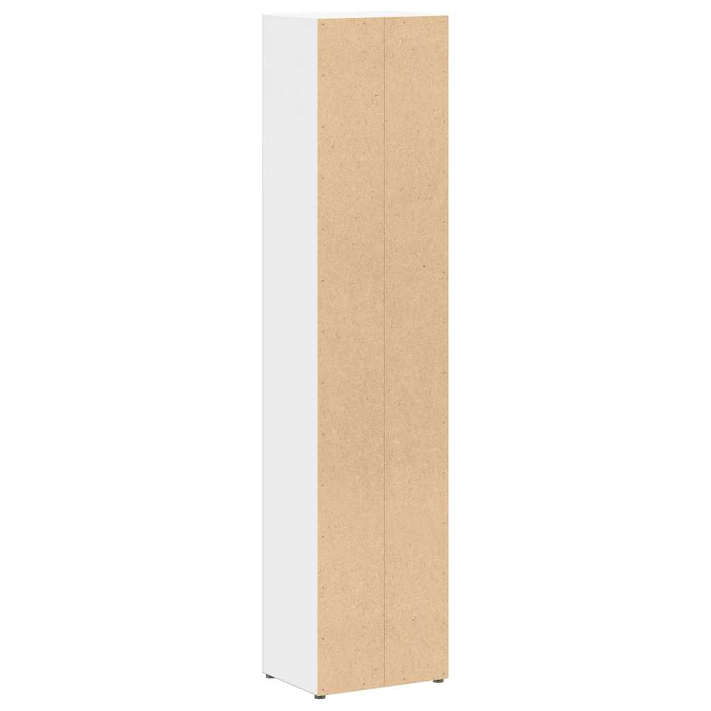 CD-skap 2 stk hvit 21x16x93,5 cm sponplate vidaXL